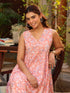 Coral Pure Cotton Floral Printed A-line Kurta Pant Set